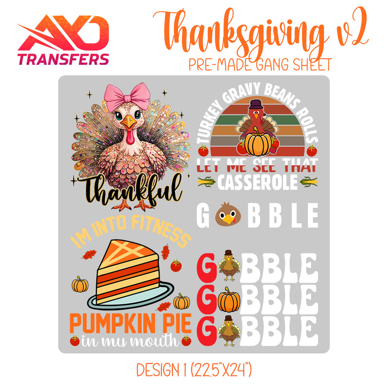 Load image into Gallery viewer, Thanksgiving V2 Premade Gangsheet