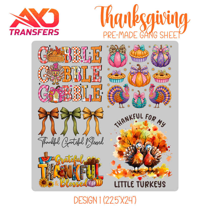 Load image into Gallery viewer, Thanksgiving V1 Premade Gangsheet