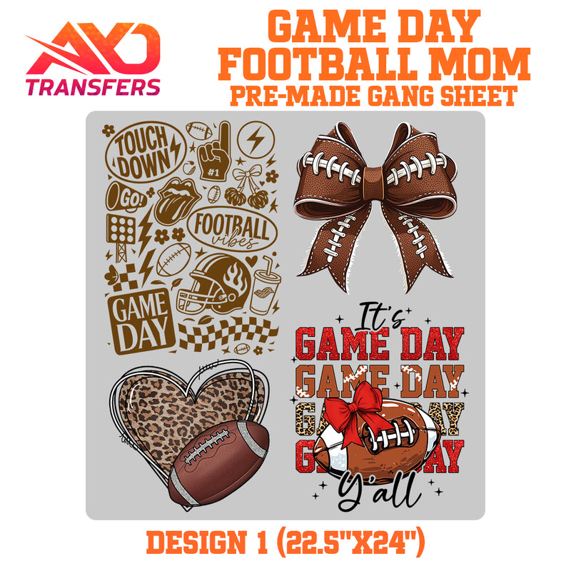 Load image into Gallery viewer, Gameday Football Mom Premade Gangsheet