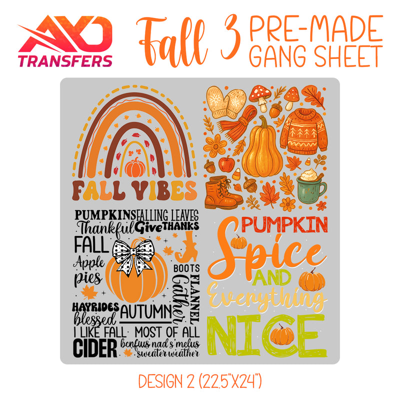 Load image into Gallery viewer, Fall / Autumn v3 Premade Gangsheet