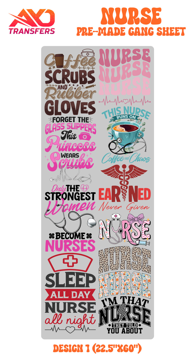 Load image into Gallery viewer, Nurse Premade Gangsheet