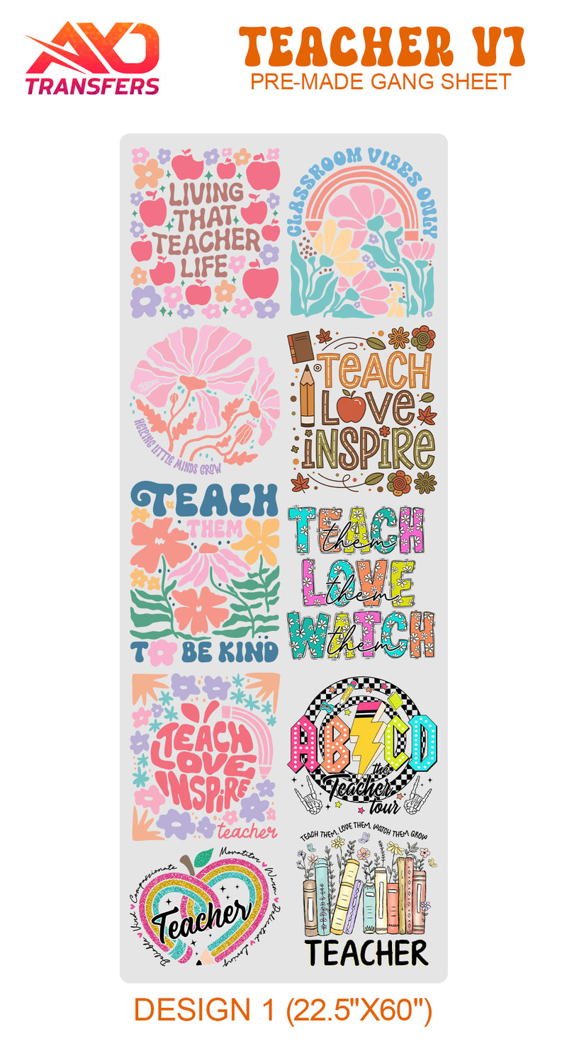 Load image into Gallery viewer, Teachers V1 Premade Gangsheet