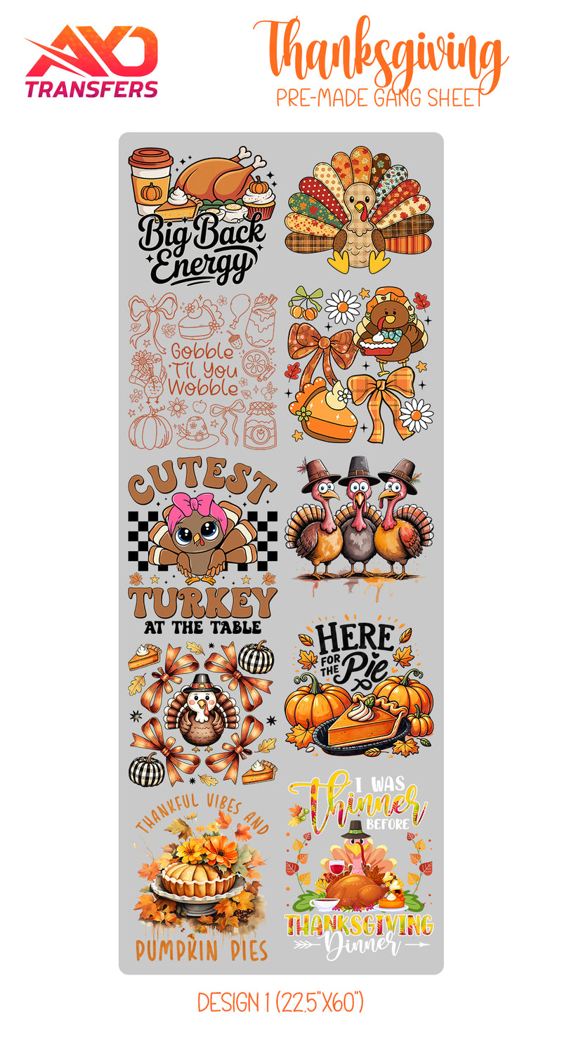 Load image into Gallery viewer, Thanksgiving V1 Premade Gangsheet