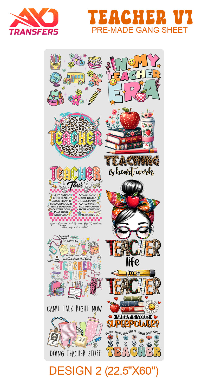 Load image into Gallery viewer, Teachers V1 Premade Gangsheet