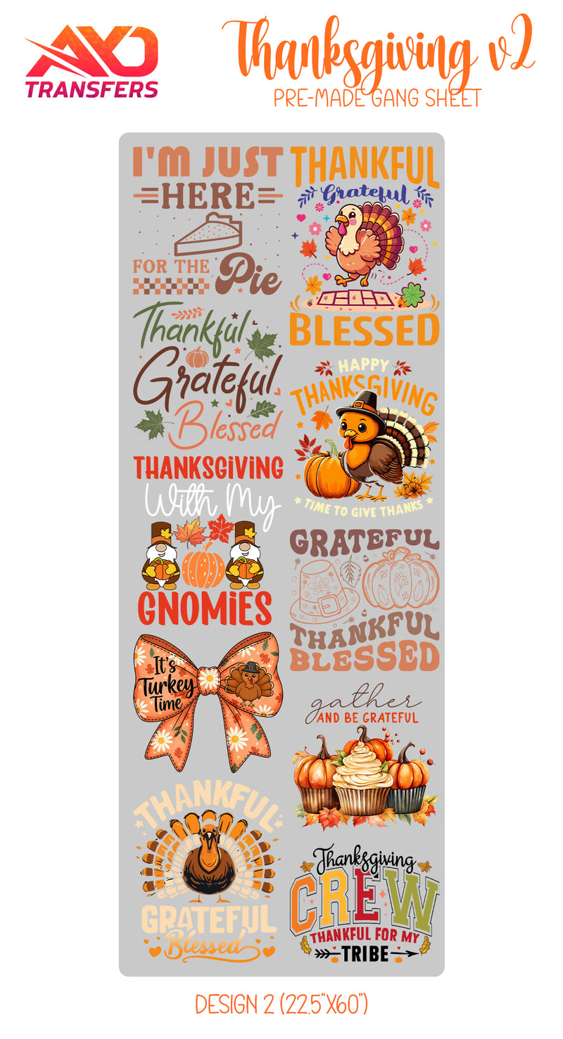 Load image into Gallery viewer, Thanksgiving V2 Premade Gangsheet