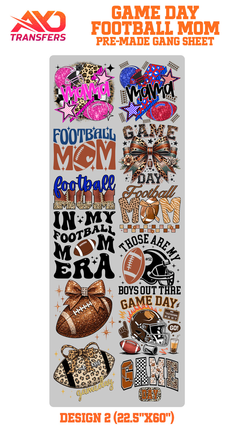 Load image into Gallery viewer, Gameday Football Mom Premade Gangsheet