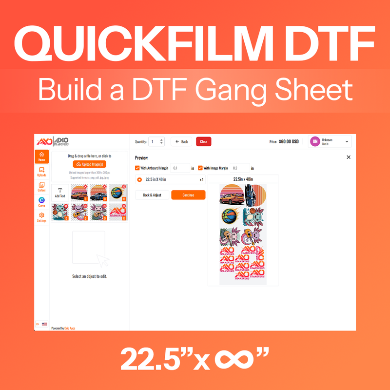 Load image into Gallery viewer, QUICKFILM DTF - Build a DTF Gang Sheet