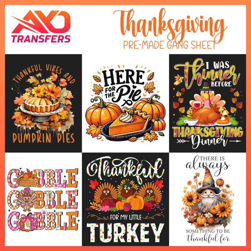 Load image into Gallery viewer, Thanksgiving V1 Premade Gangsheet