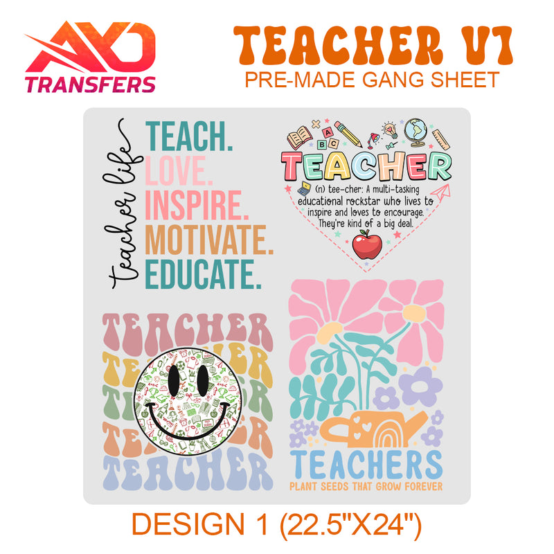 Load image into Gallery viewer, Teachers V1 Premade Gangsheet
