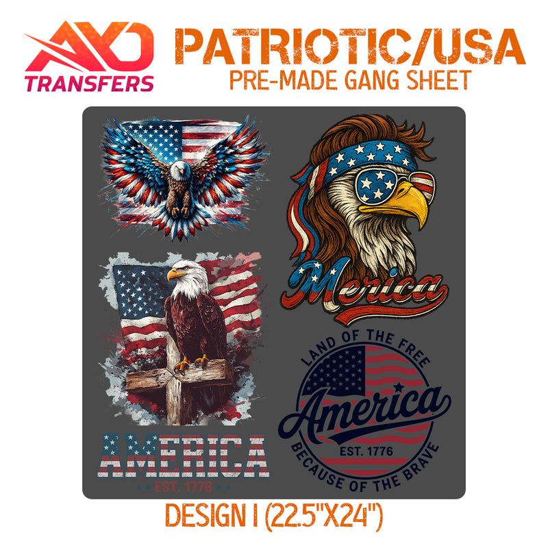 Load image into Gallery viewer, Patriotic / USA Premade Gangsheet
