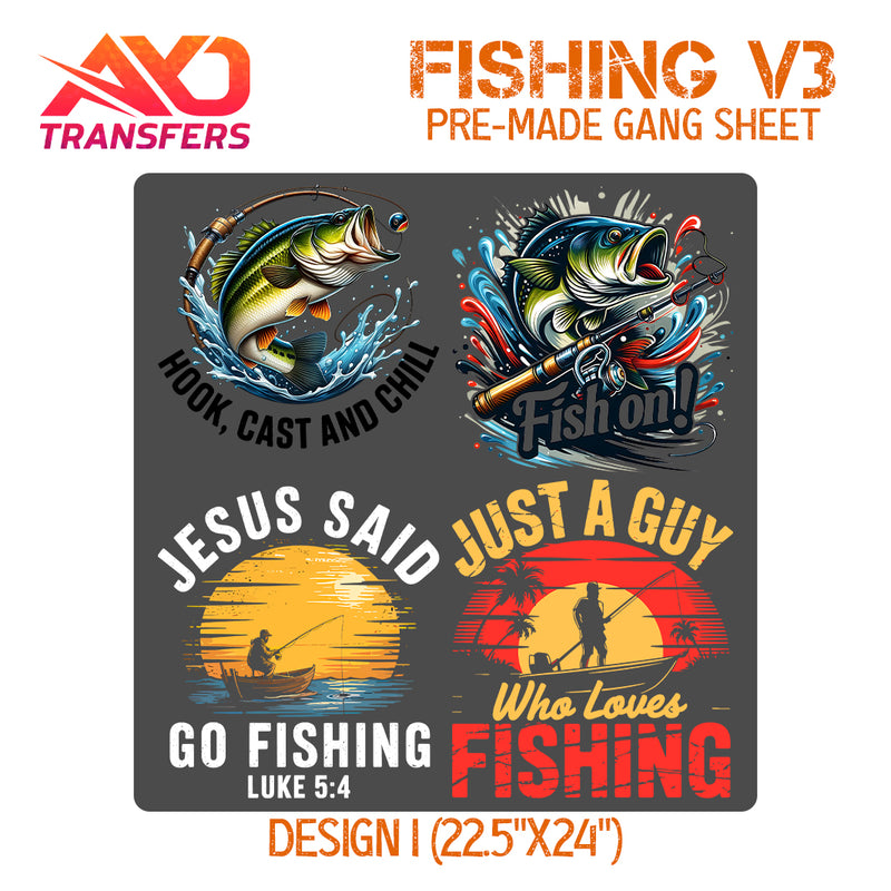 Load image into Gallery viewer, Fishing V3 Premade Gangsheet
