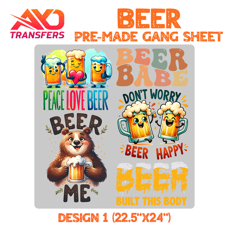 Load image into Gallery viewer, Beer Premade Gangsheet
