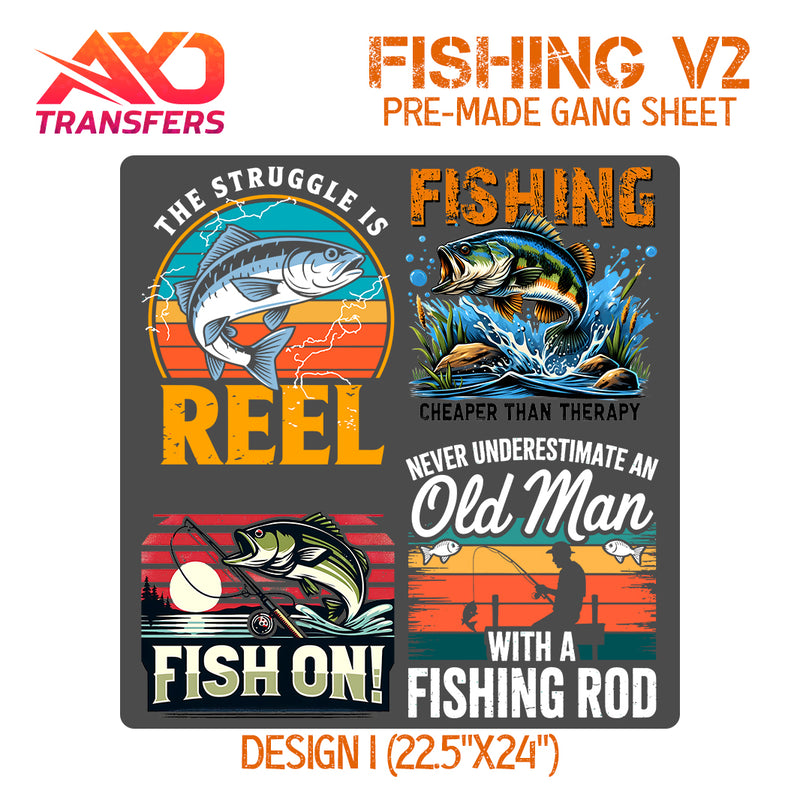 Load image into Gallery viewer, Fishing V2 Premade Gangsheet
