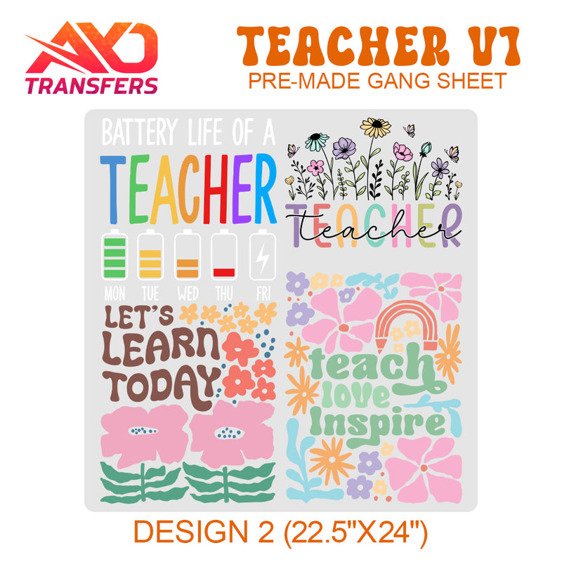 Load image into Gallery viewer, Teachers V1 Premade Gangsheet
