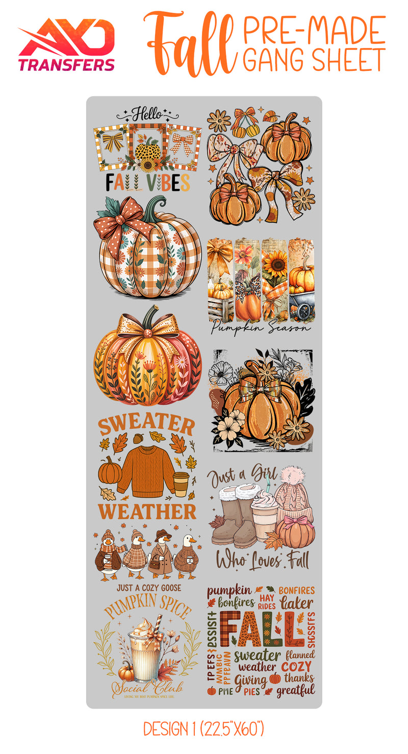 Load image into Gallery viewer, Fall / Autumn v1 Premade Gangsheet
