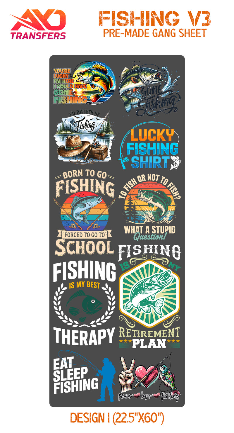 Load image into Gallery viewer, Fishing V3 Premade Gangsheet
