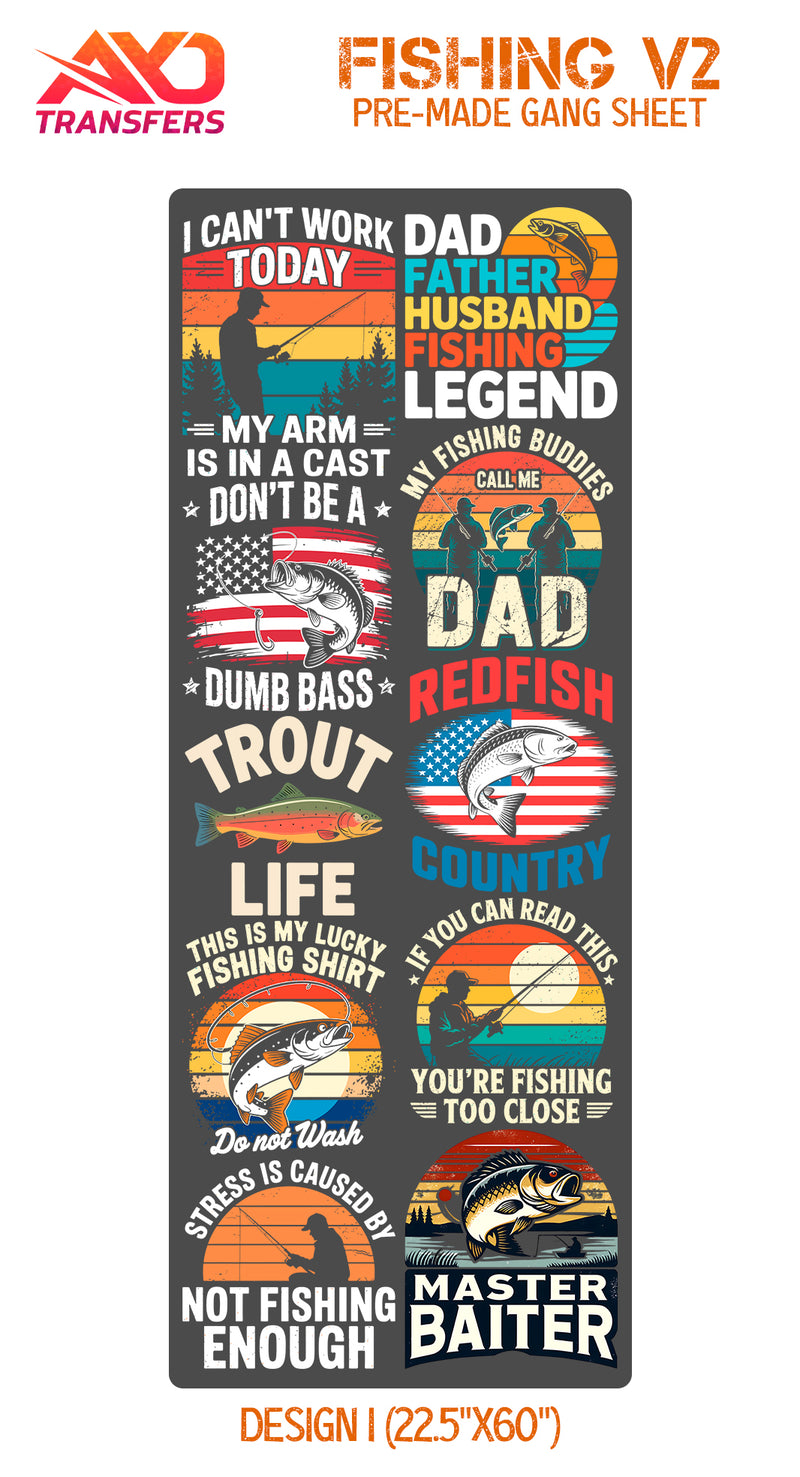 Load image into Gallery viewer, Fishing V2 Premade Gangsheet
