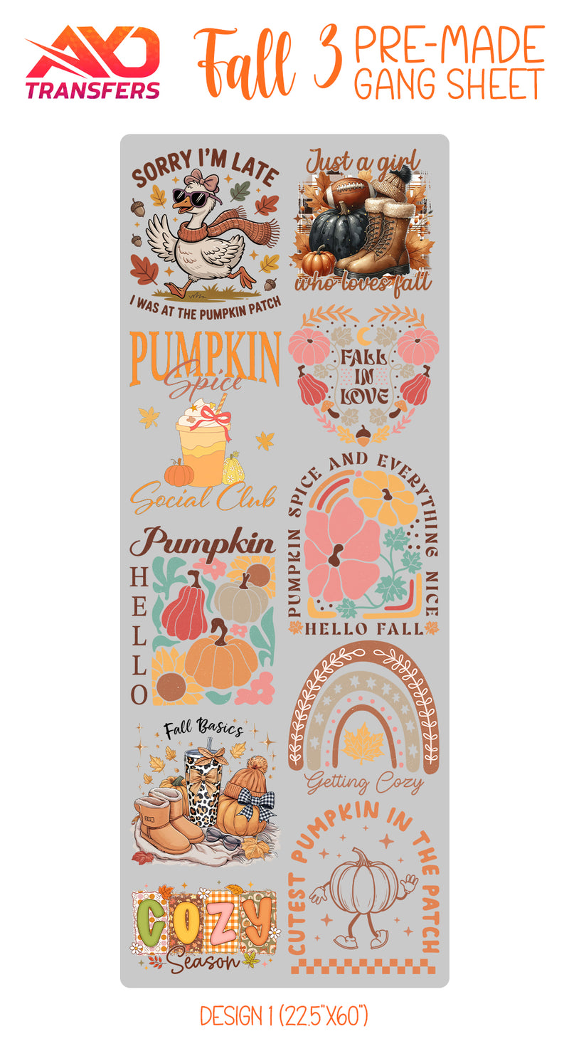 Load image into Gallery viewer, Fall / Autumn v3 Premade Gangsheet
