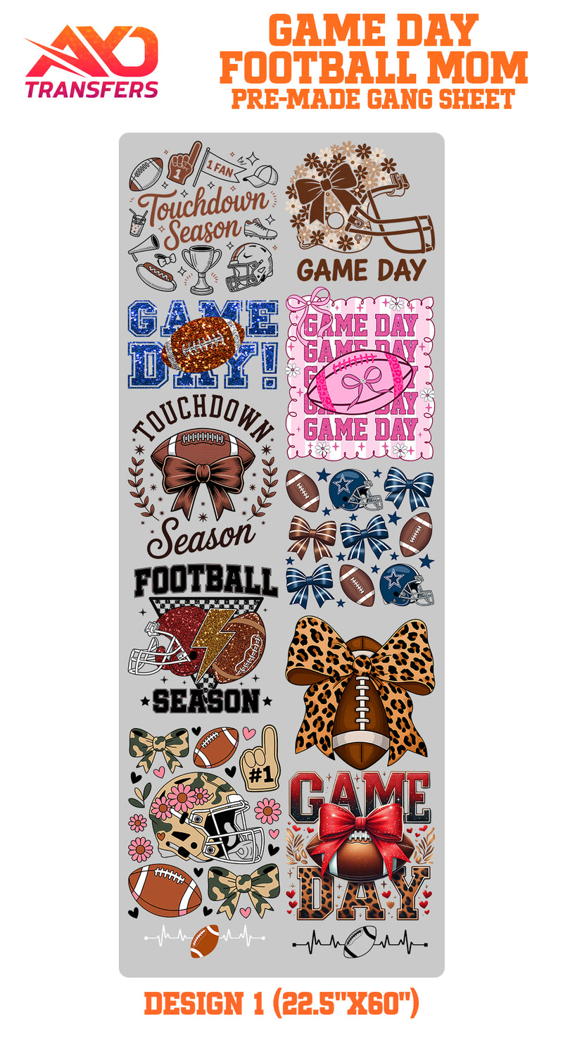 Load image into Gallery viewer, Gameday Football Mom Premade Gangsheet
