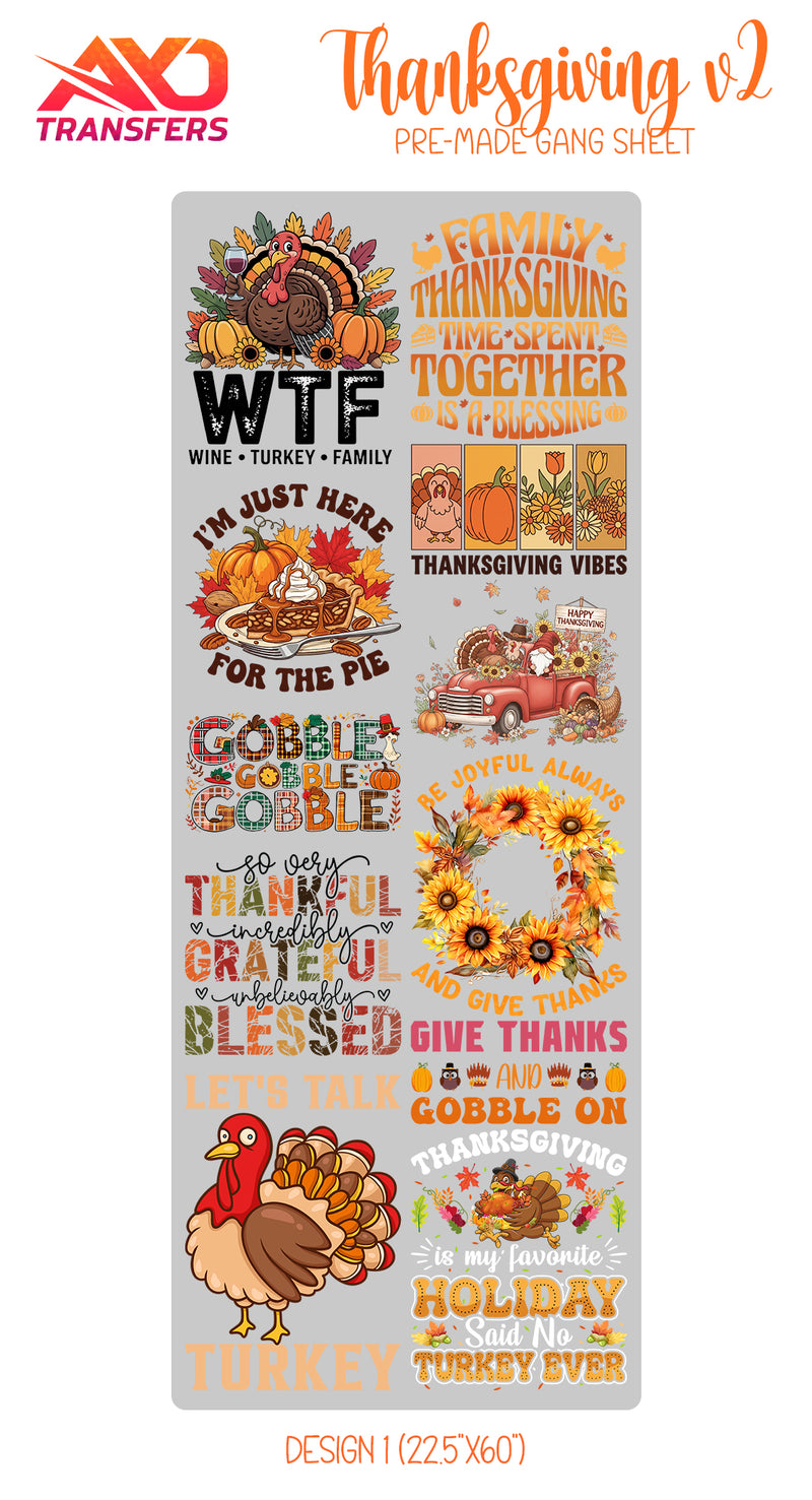 Load image into Gallery viewer, Thanksgiving V2 Premade Gangsheet
