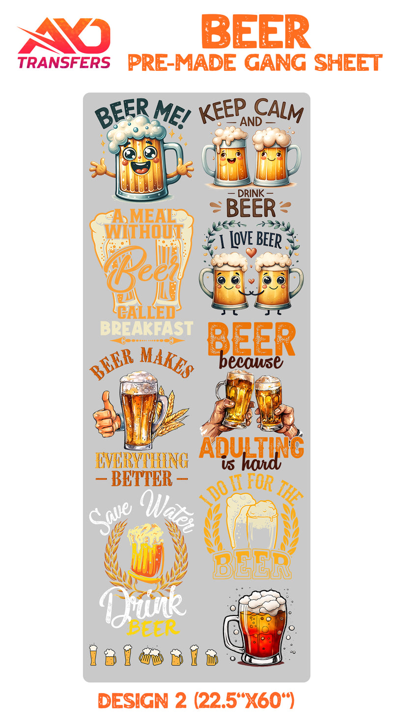 Load image into Gallery viewer, Beer Premade Gangsheet
