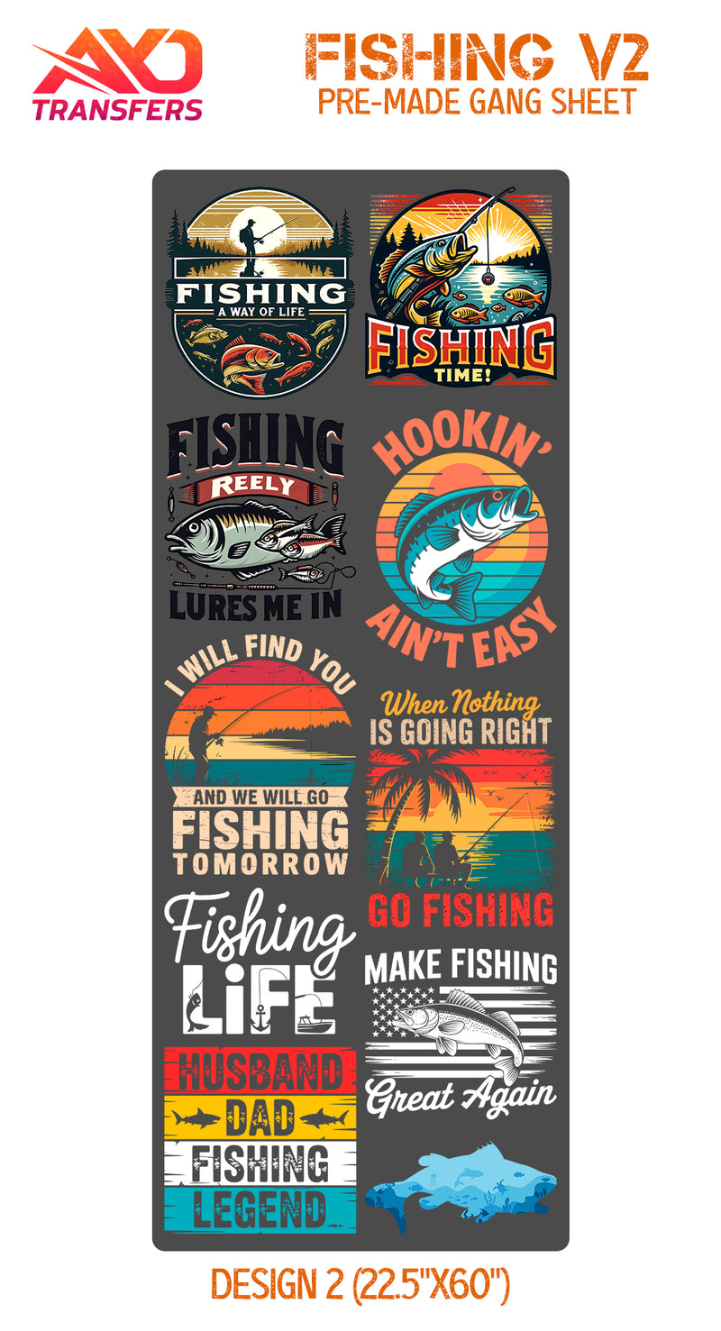 Load image into Gallery viewer, Fishing V2 Premade Gangsheet
