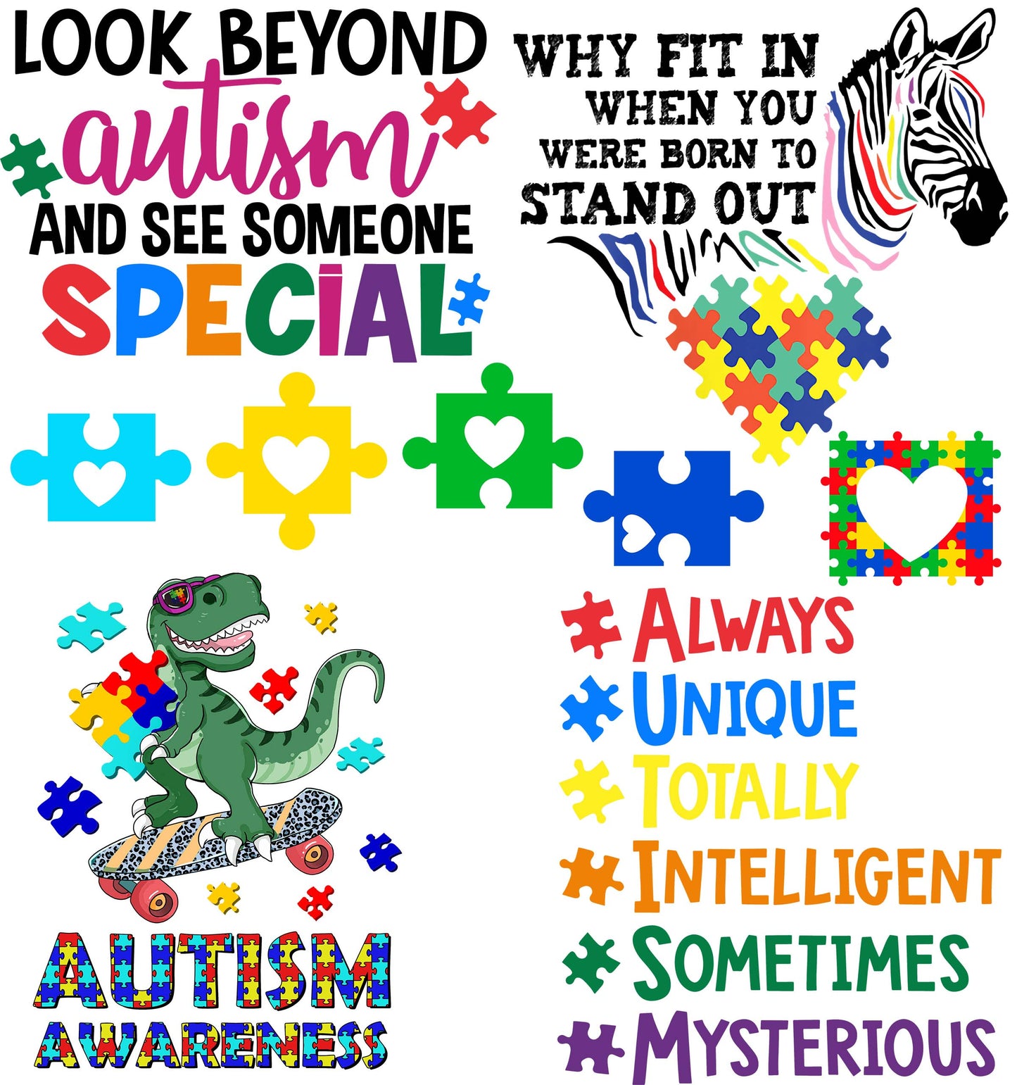 Autism Awareness Premade Gangsheets