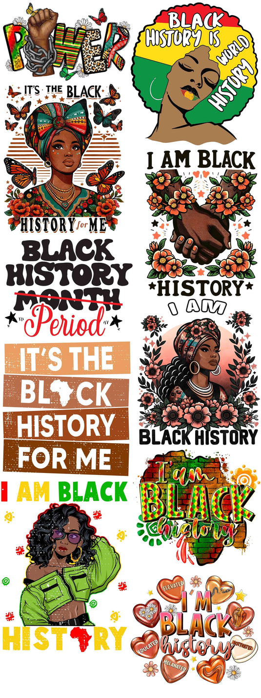 Black History Pre-Made Gang Sheets
