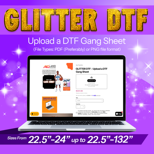 GLITTER DTF - Upload a DTF Gang Sheet