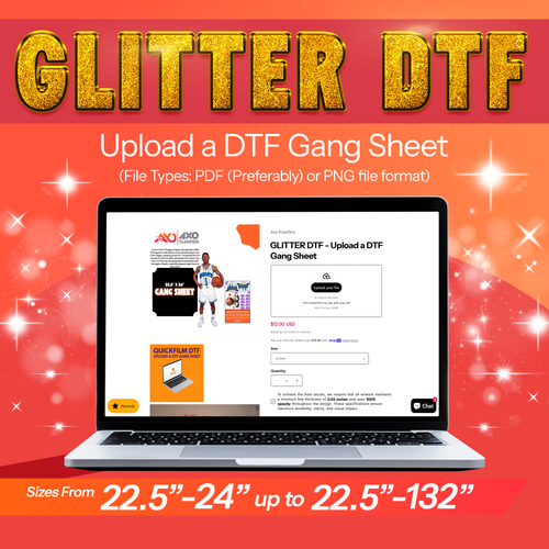 GLITTER DTF - Upload a DTF Gang Sheet