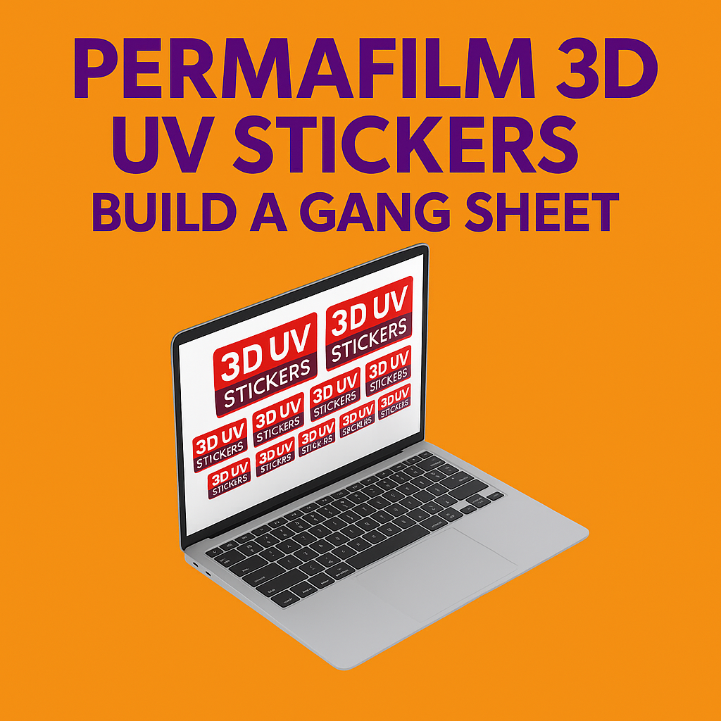 PERMAFILM 3D UV Stickers - Build a Gang Sheet | Custom UV DTF Stickers | Axo Transfers