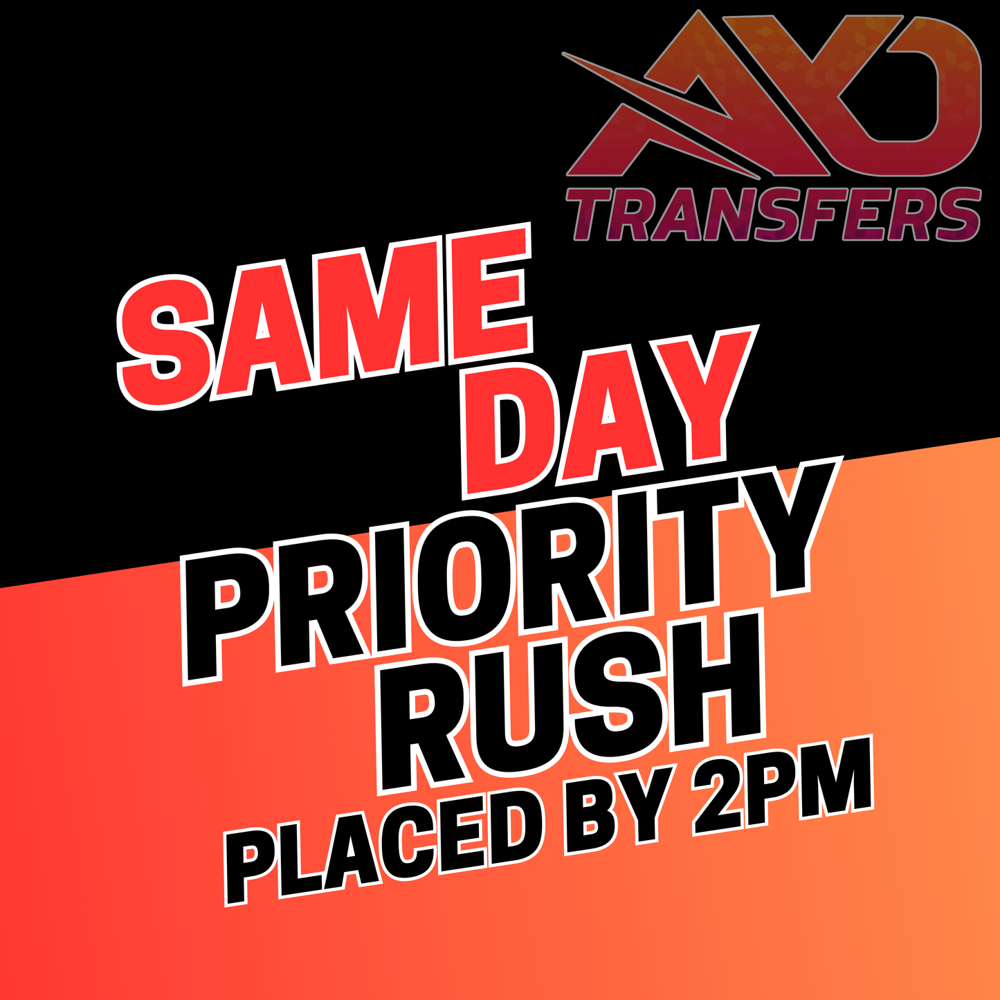 Same Day Priority Rush(Placed before 2pm)