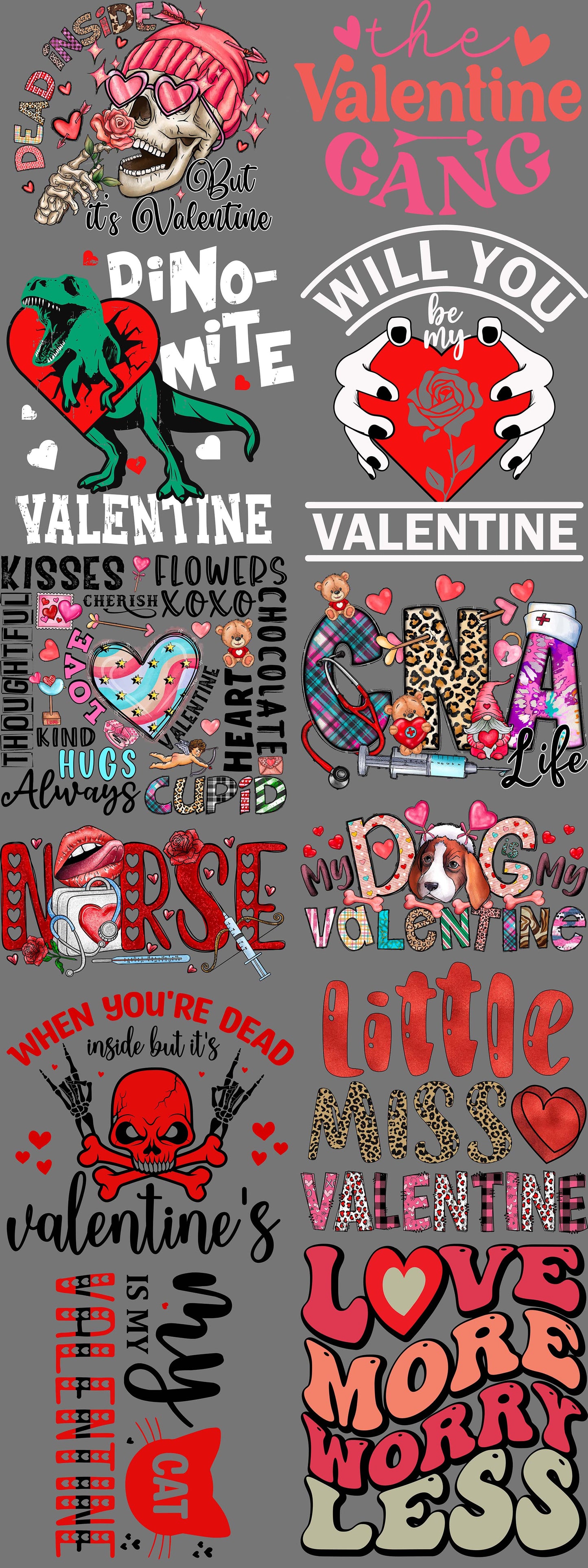 Valentine's Day Pre-Made Gang Sheets