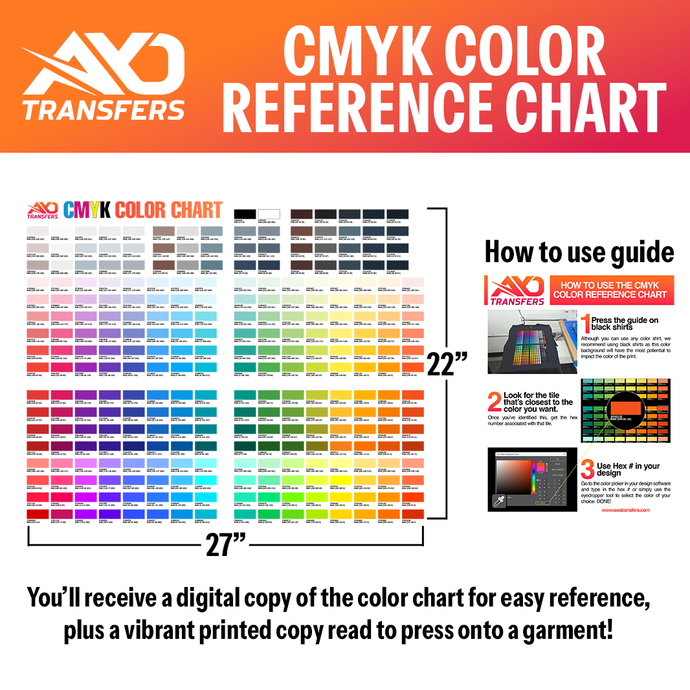 CMYK Color Reference Chart - Digital & Printable Press Guide