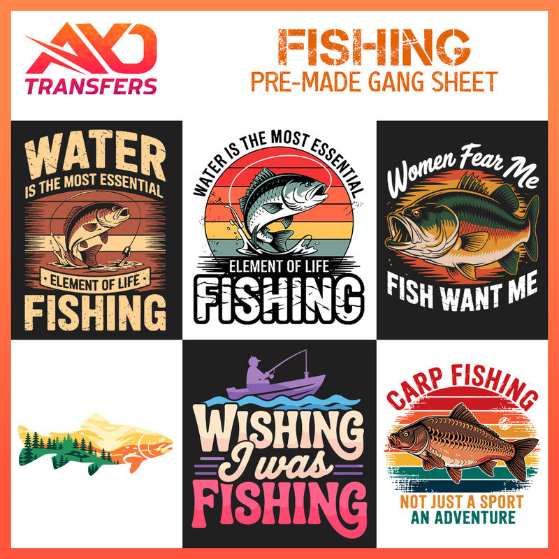 Load image into Gallery viewer, Fishing V1 Premade Gangsheet
