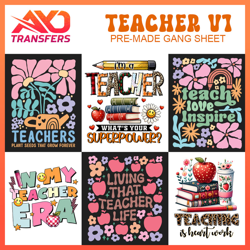 Load image into Gallery viewer, Teachers V1 Premade Gangsheet
