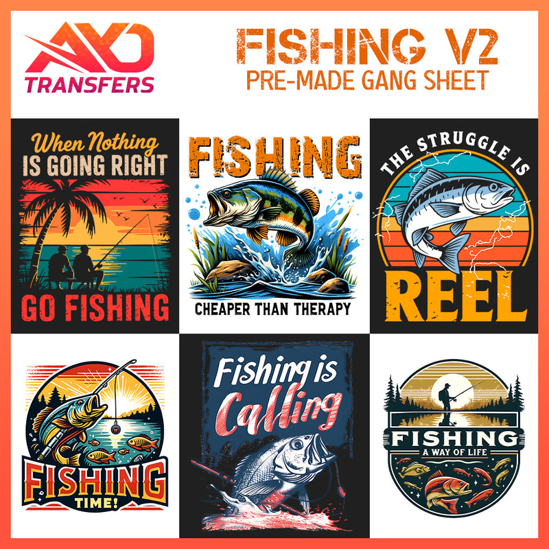 Load image into Gallery viewer, Fishing V2 Premade Gangsheet
