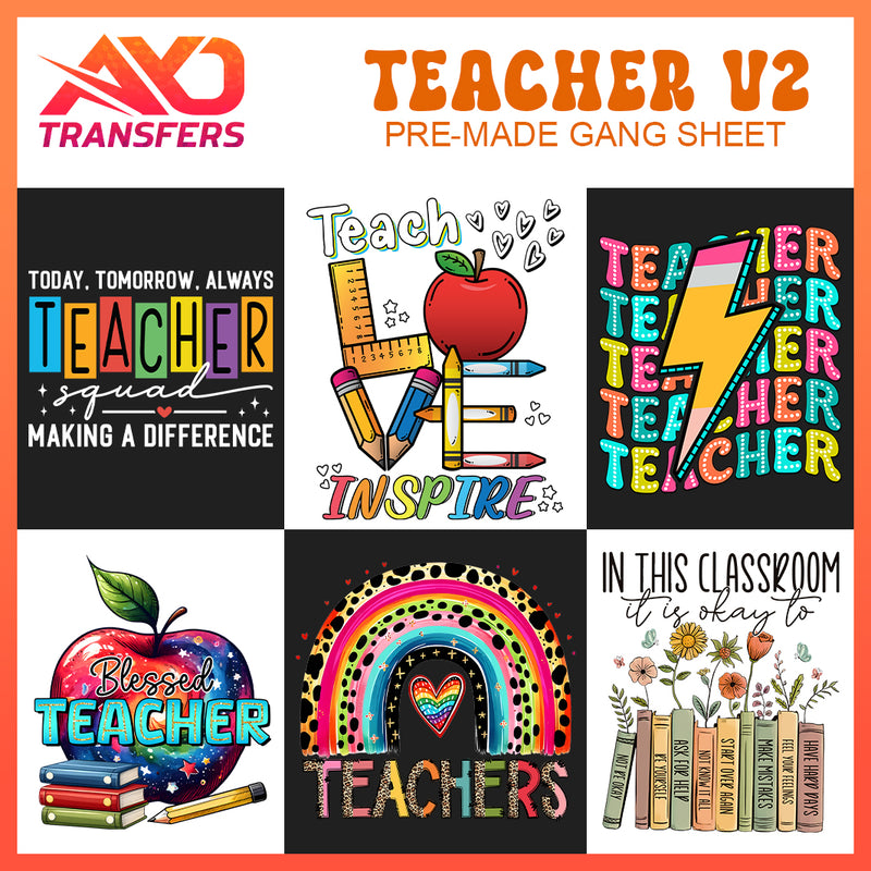 Load image into Gallery viewer, Teachers V2 Premade Gangsheet
