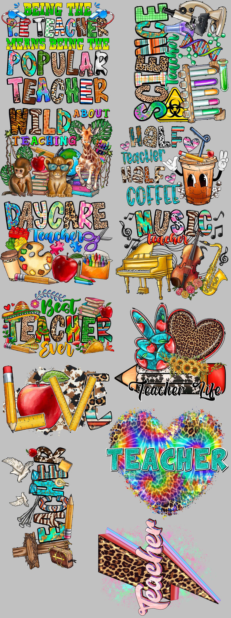 Load image into Gallery viewer, Teacher Premade Gangsheets
